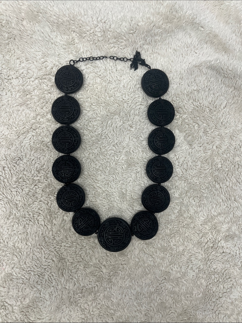 Black Coin Statement Necklace - Women Jewelry
